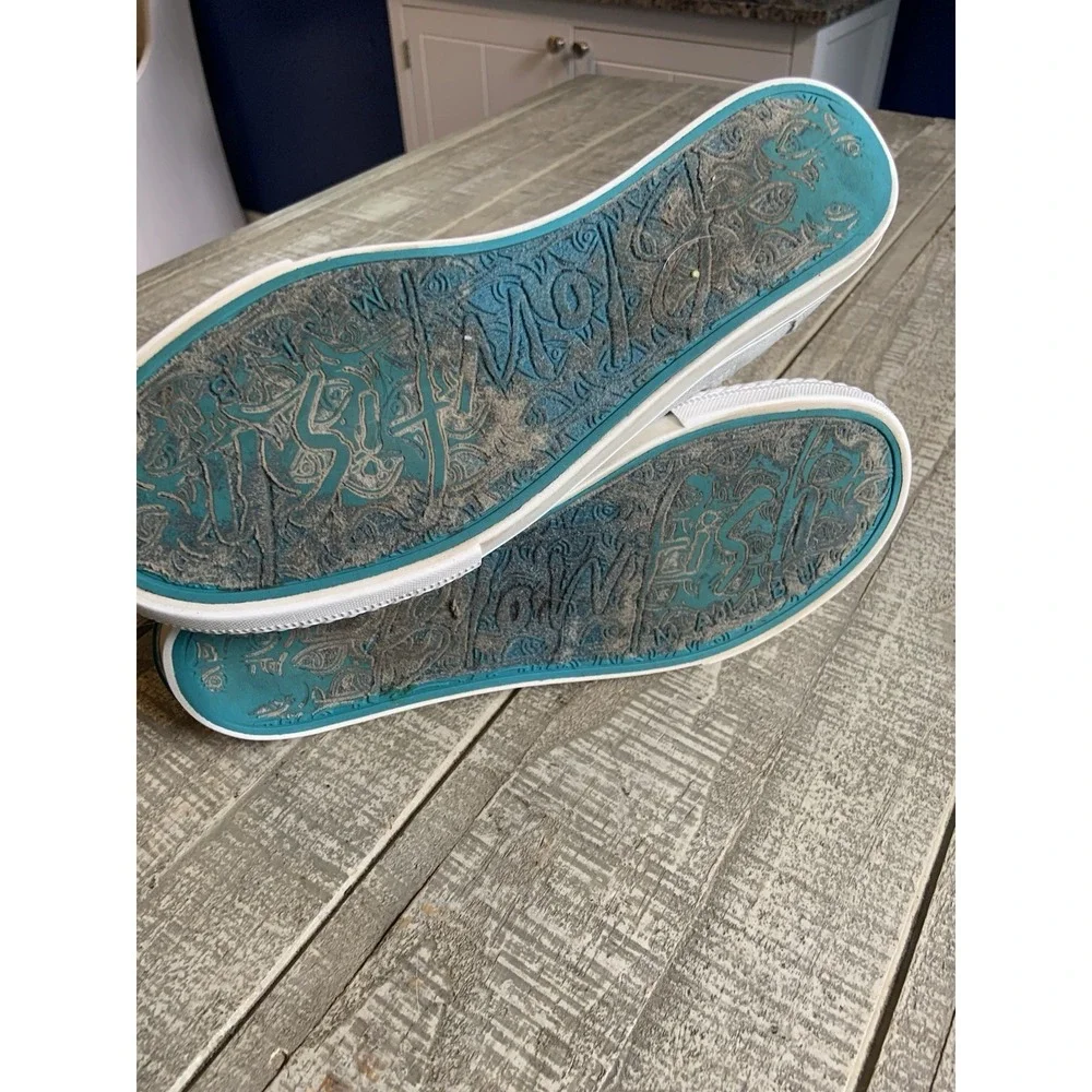 Blowfish Malibu Gray Slip-On Sneakers Side Zipper Low Top Solid Women's Size 7